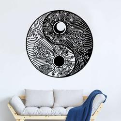 personalized yin yang sun moon boho yoga studio home decor custom metal sign 1