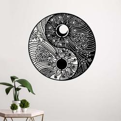 personalized yin yang sun moon boho yoga studio home decor custom metal sign 3