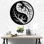 personalized yin yang tree of life yoga studio home decor custom metal sign 0