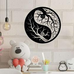 personalized yin yang tree of life yoga studio home decor custom metal sign 3