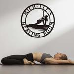 personalized yoga academy studio home decor custom metal sign 0