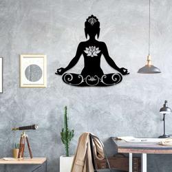 personalized yoga buddha lotus yoga studio home decor custom metal sign 1