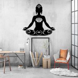 personalized yoga buddha lotus yoga studio home decor custom metal sign 3