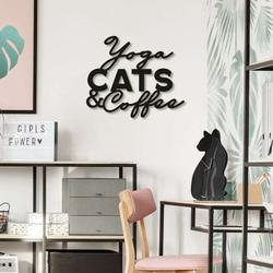 personalized yoga cats coffee sign yoga studio home decor custom metal sign 1