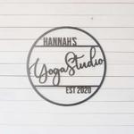 personalized yoga gym yoga studio home decor custom metal sign 0