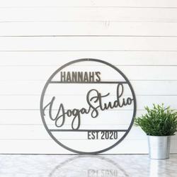 personalized yoga gym yoga studio home decor custom metal sign 1