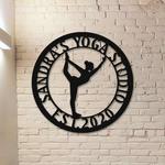 personalized yoga lover yoga studio home decor custom metal sign 0