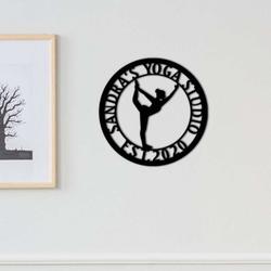 personalized yoga lover yoga studio home decor custom metal sign 3