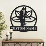 personalized yoga meditation lotus sign yoga studio home decor custom metal sign 0