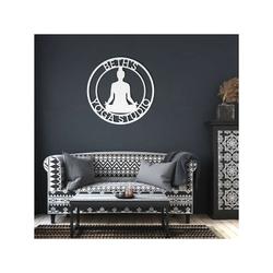 personalized yoga studio meditation home decor custom metal sign 2