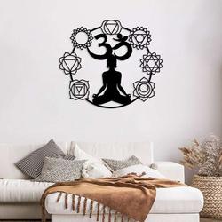 personalized yoga symbol chakra spiritual namaste om breathe symbol yoga studio home decor custom metal sign 1