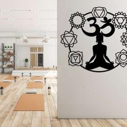 personalized yoga symbol chakra spiritual namaste om breathe symbol yoga studio home decor custom metal sign 2