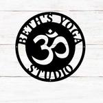 personalized yoga wall art om sign buddha yoga studio home decor custom metal sign 0