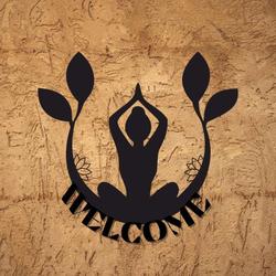 personalized yoga welcome sign studio home decor custom metal sign 3