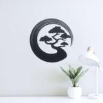personalized zen circle bonsai spiritual yoga studio home decor custom metal sign 0