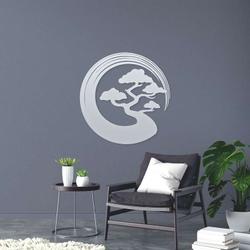 personalized zen circle bonsai spiritual yoga studio home decor custom metal sign 3