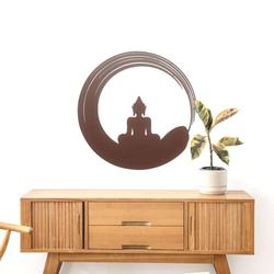 personalized zen circle buddha meditation yoga studio home spiritual decor custom metal sign 1