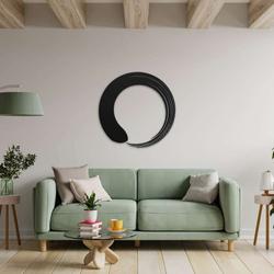 personalized zen circle enso circle yoga studio home decor custom metal sign 3