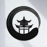 personalized zen circle pagoda japanese yoga studio home decor custom metal sign 0