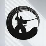 personalized zen circle samurai meditation room yoga studio home decor custom metal sign 0