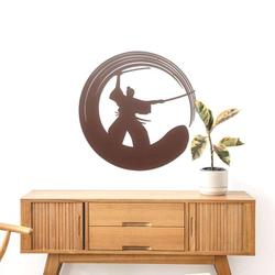 personalized zen circle samurai meditation room yoga studio home decor custom metal sign 1