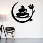 personalized zen stones tulip yoga studio home decor custom metal sign 0