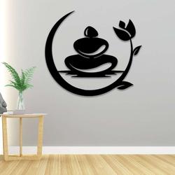 personalized zen stones tulip yoga studio home decor custom metal sign 1