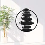 personalized zen stones yoga studio home spiritual decor custom metal sign 0