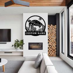 personalizee sea turtle metal sign farmhouse decor turtle lover gift home office room outdoor decor housewarming gift 1