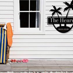 pesonalized beach house sign custom family name sign home outdoor indoor decor housewarming gift 1