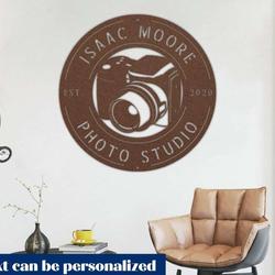 photo studio personalized metal sign custom vintage camera photographer gifts 1