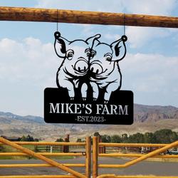 pig farm welcome farm animals custom metal signs gift for farmer 1