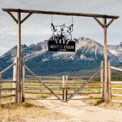 pig farm welcome farm animals custom metal signs gift for farmer 2
