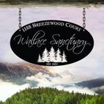 pine tree lodge cabin address sign custom metal signs 0