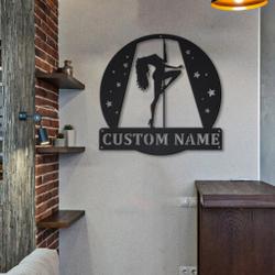 pole dance metal art personalized metal name signs dancer gift home decoration 1