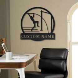 pole vault sport metal sign personalized metal name signs home decor sport lovers gifts 1