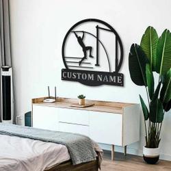 pole vault sport metal sign personalized metal name signs home decor sport lovers gifts 2