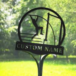 pole vault sport metal sign personalized metal name signs home decor sport lovers gifts 3