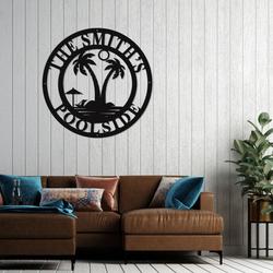 pool metal sign personalized metal signs family swimming pool pool oasis personalized sign patio dcor 3