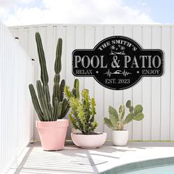 pool signs pool patio new pool gift custom metal signs 1