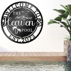 pool signs welcome to the pool new pool gift custom metal signs 3