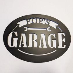 pops garage metal sign personalized metal name signs man cave decor fathers day gift 1