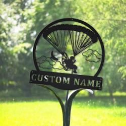 powered parachute metal sign personalized metal name signs outdoor home decor sport lovers gifts 1