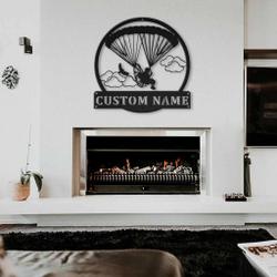 powered parachute metal sign personalized metal name signs outdoor home decor sport lovers gifts 2