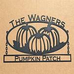 pumpkin patch farmer wall art personalized metal sign 0
