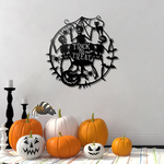 pumpkin spider halloween metal sign spiderweb signs halloween decoration for home 0