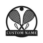 racquetball metal sign personalized metal name signs home decor sport lovers gifts 0