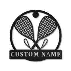 Racquetball Metal Wall Art Personalized Metal Name Signs Home Decor Sport Lovers Gifts