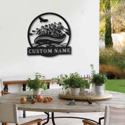 rafting metal sign personalized metal name signs home decor sport lovers gifts 2
