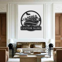 rafting metal sign personalized metal name signs home decor sport lovers gifts 3